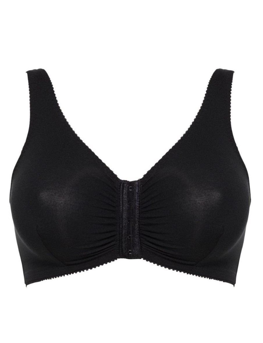 Ulla Ulla Front Clasp Wirefree Bra Black Wholesale