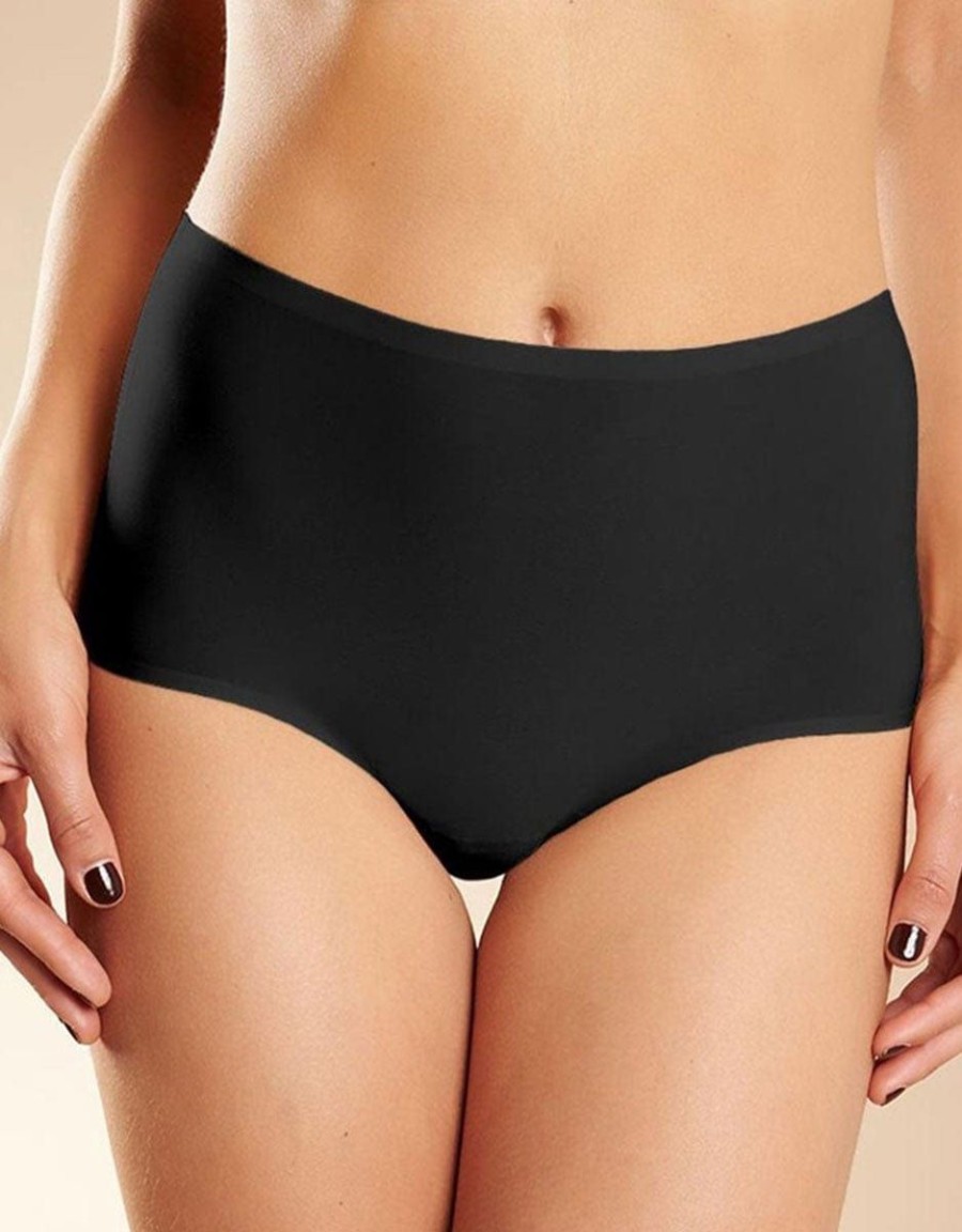 Chantelle Chantelle Soft Stretch One Size High Waist Brief Black Clearance