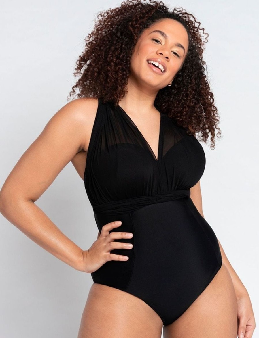 Curvy Kate Curvy Kate Wrapsody Bandeau Swimsuit Black Online