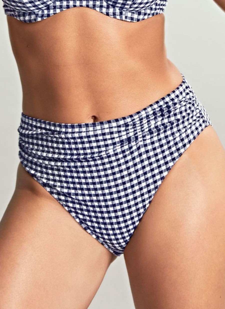 Panache Panache Gingham Midi Brief Navy Gingham Hot