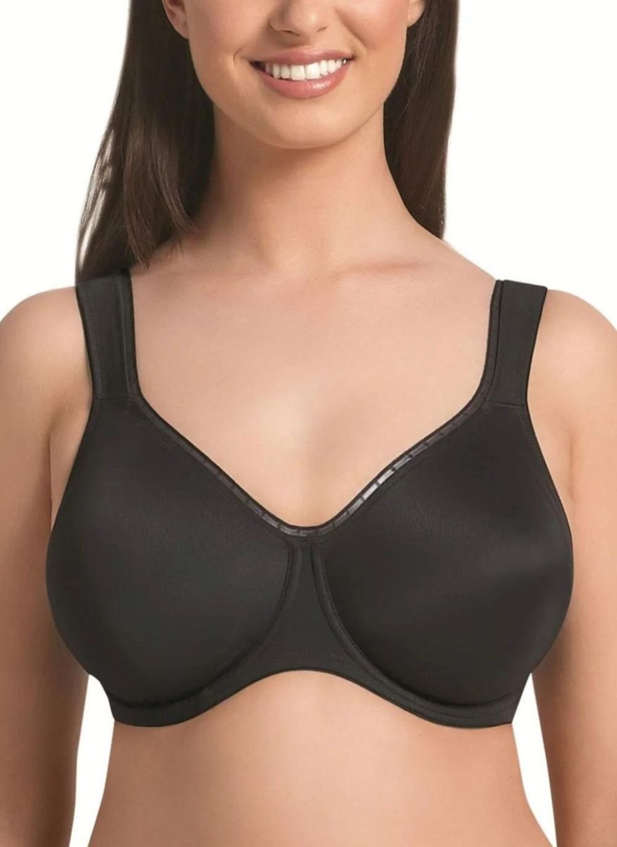 Rosa Faia Rosa Faia Twin Firm Bra Black New