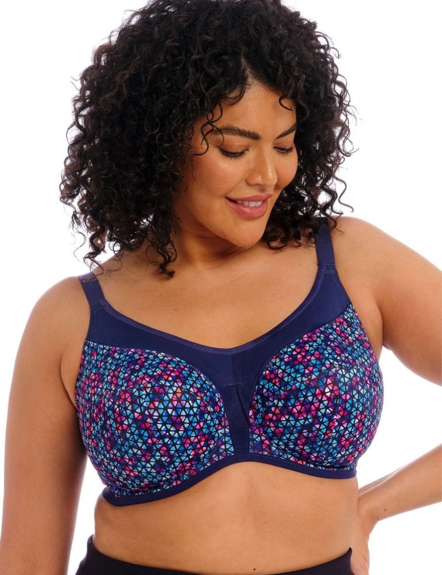 Elomi Elomi Energise Multiway Sports Bra Navy Geo Hot