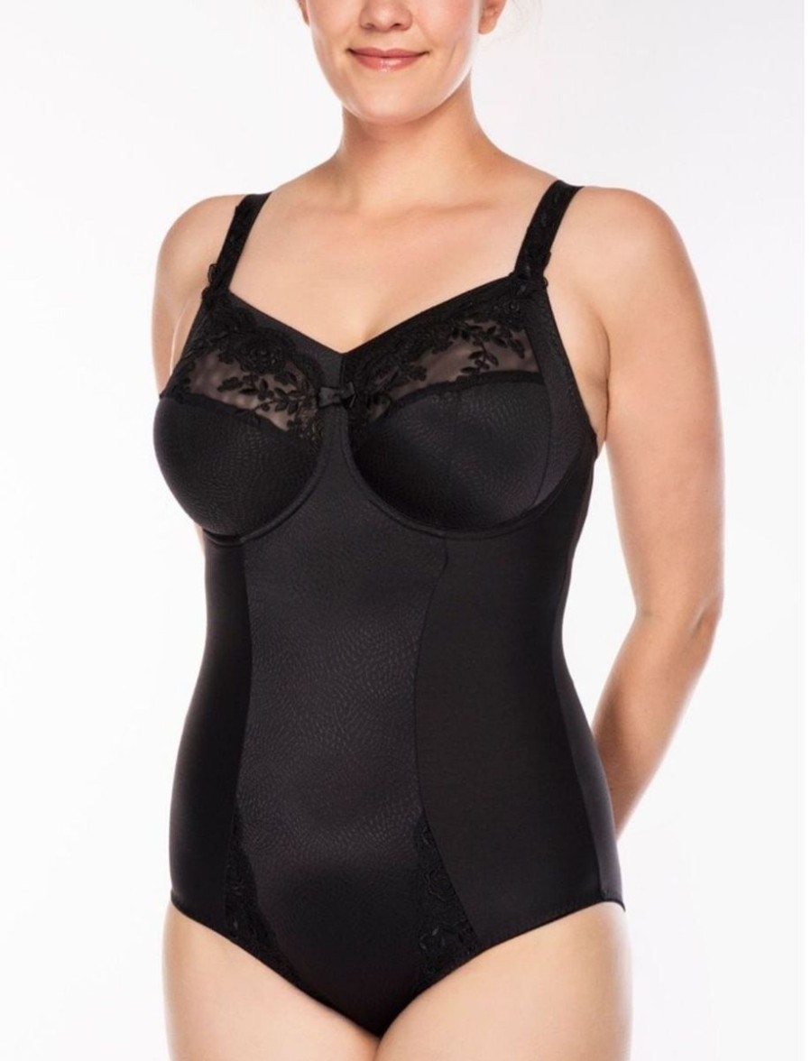 Ulla Ulla Ella Underwired Bodysuit With Panel Black Clearance