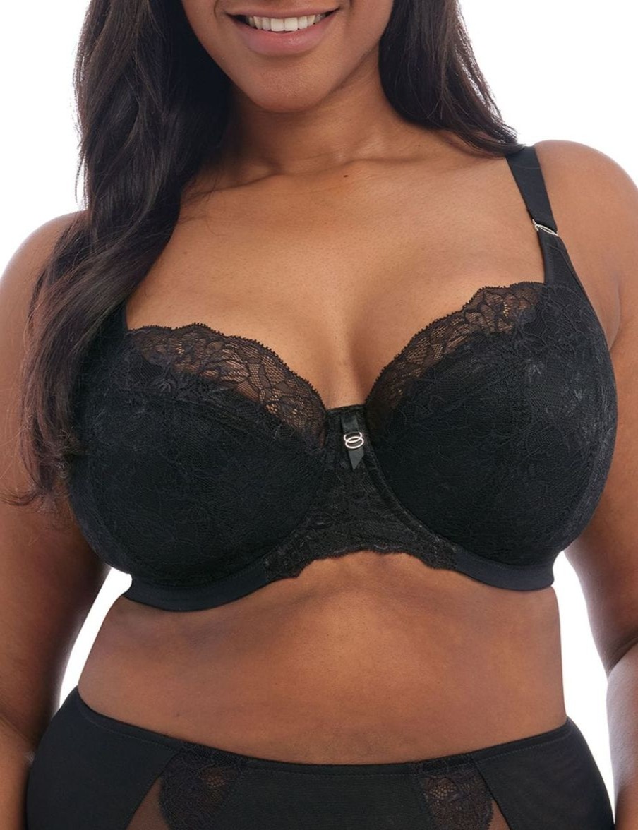 Elomi Elomi Brianna Uw Padded Half Cup Bra Black New