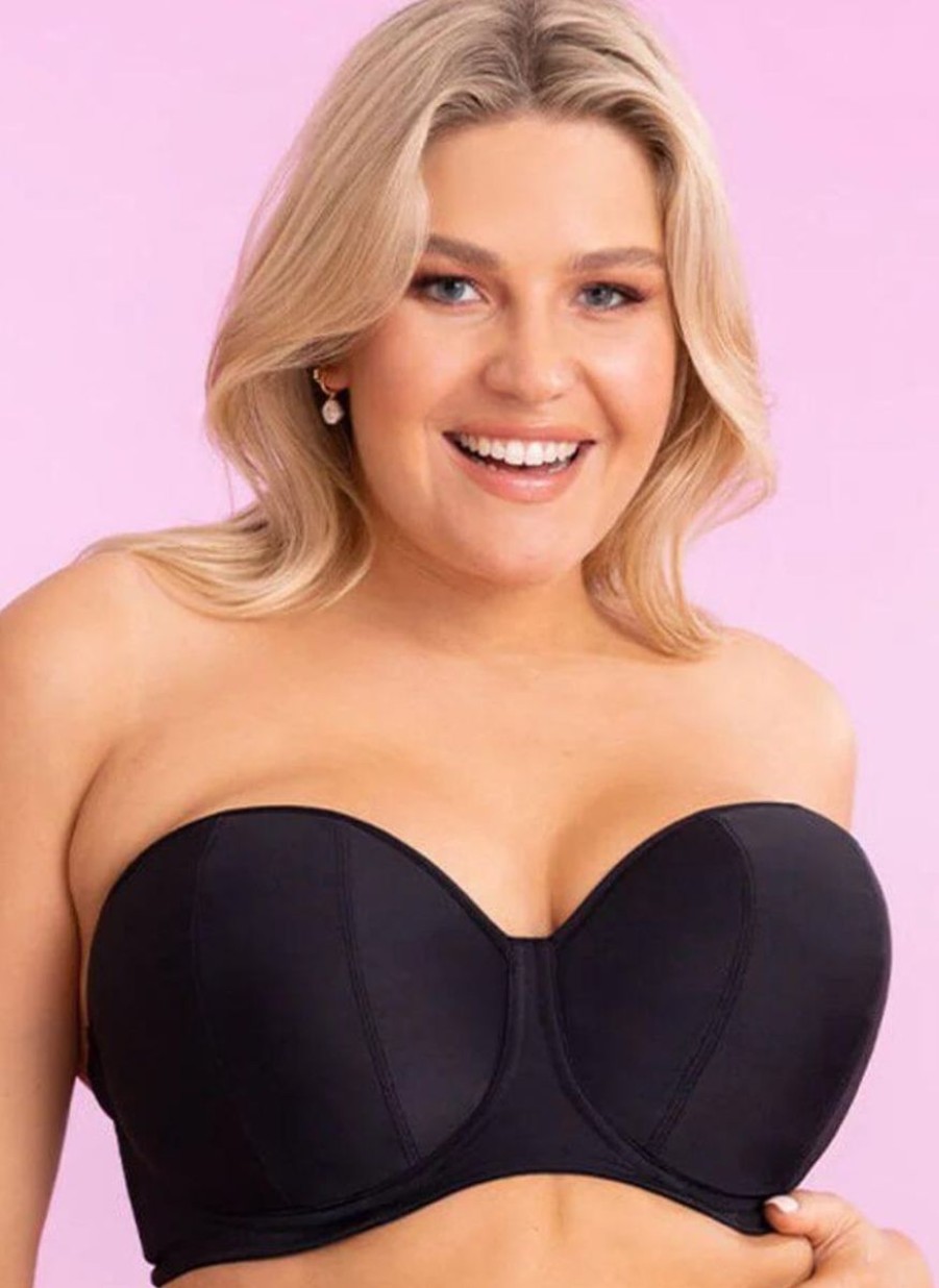 Curvy Kate Curvy Kate Luxe Strapless Bra Jet Black Clearance