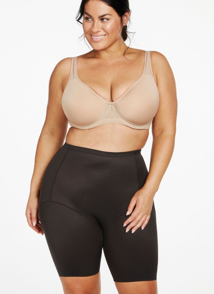 Naomi & Nicole Naomi & Nicole Unbelievable Comfort Plus Size High Waist Thigh Shaper Black Online