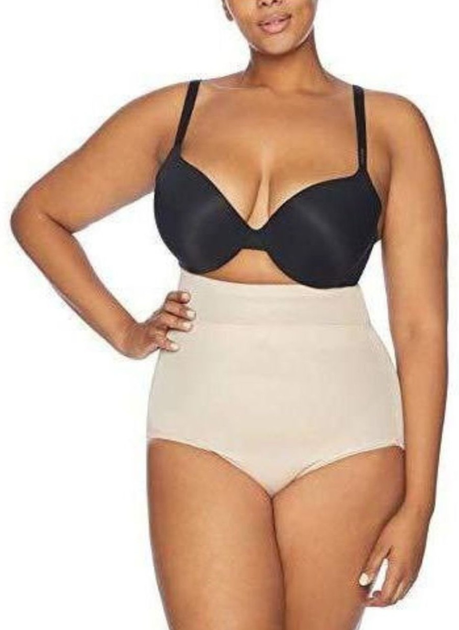 Naomi & Nicole Naomi & Nicole Unbelievable Comfort Plus Size High Waist Brief Nude Best