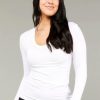 Tani Tani Long Sleeve Scoop Neck Top White Hot