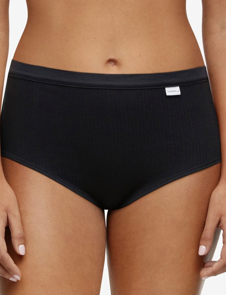 Chantelle Chantelle Cotton Comfort High Waist Brief Black Wholesale