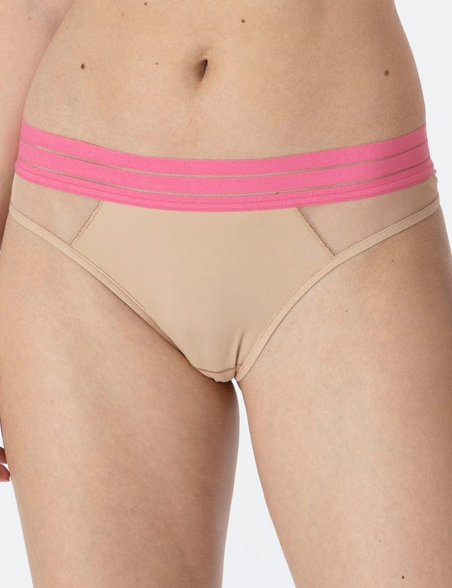 Maison Lejaby Maison Lejaby Nufit Fluo Tanga Brief Pink Skin Clearance