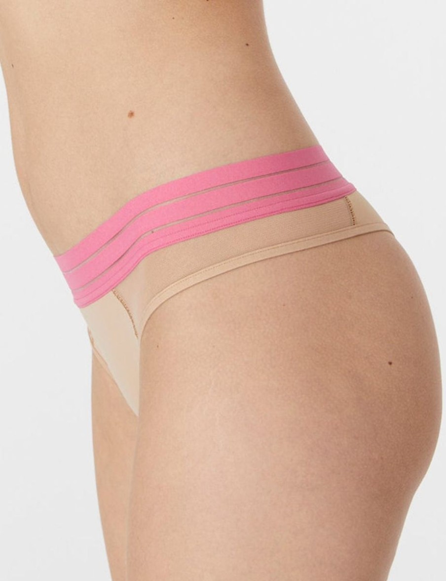 Maison Lejaby Maison Lejaby Nufit Fluo Tanga Brief Pink Skin Clearance