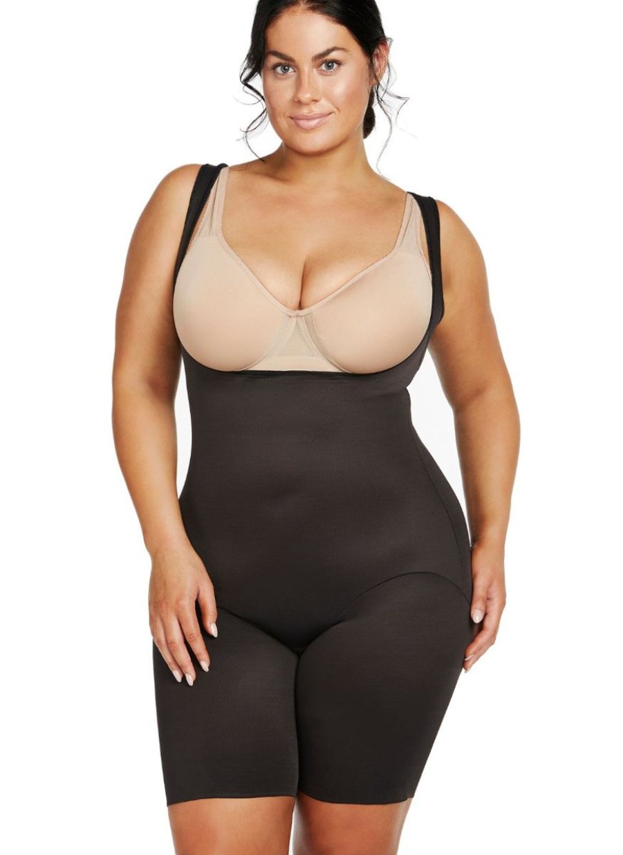 Naomi & Nicole Naomi & Nicole Unbelievable Comfort Plus Size Torsette Full Body Shaper Black Hot