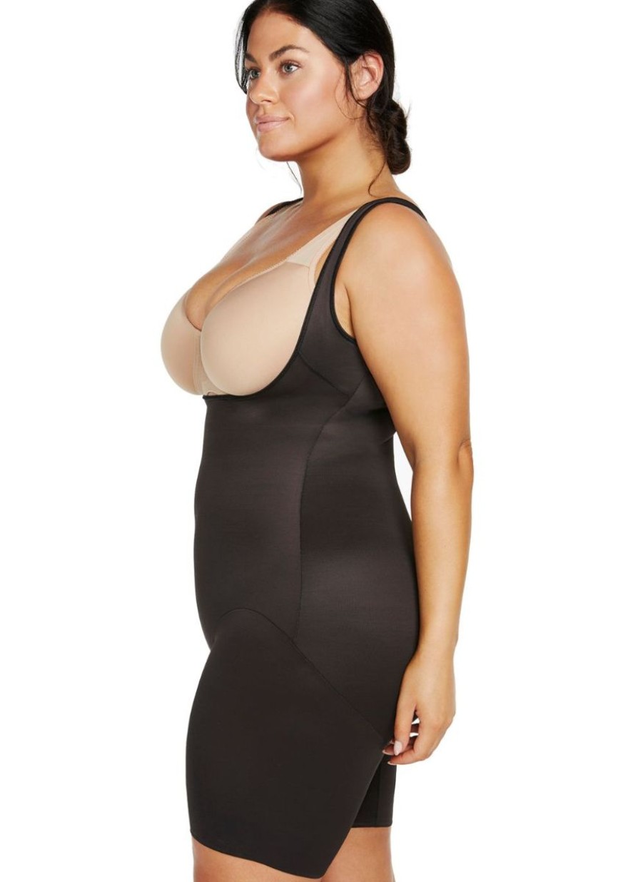 Naomi & Nicole Naomi & Nicole Unbelievable Comfort Plus Size Torsette Full Body Shaper Black Hot