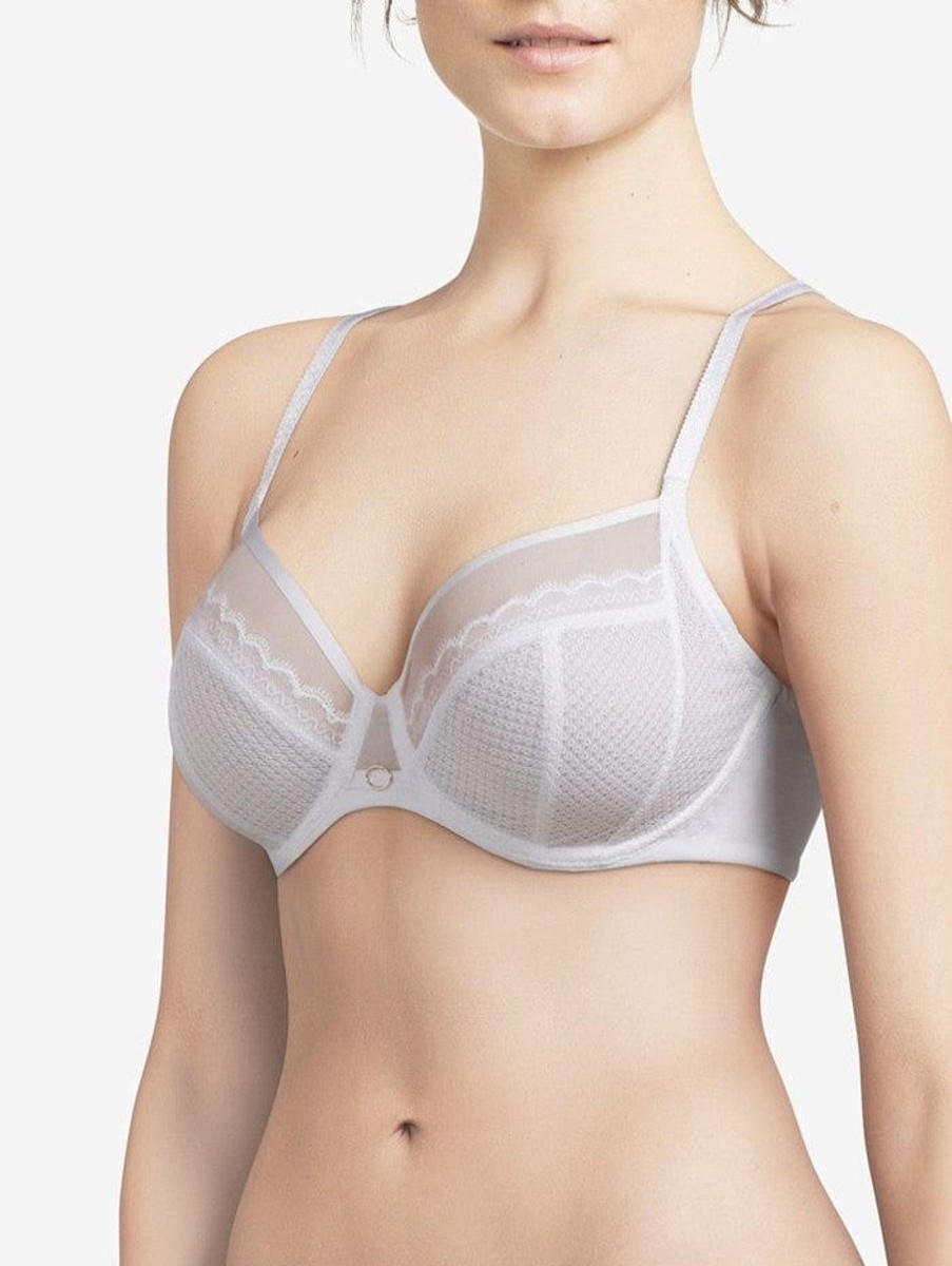 Chantelle Chantelle Parisian Allure 4 Part Bra White New