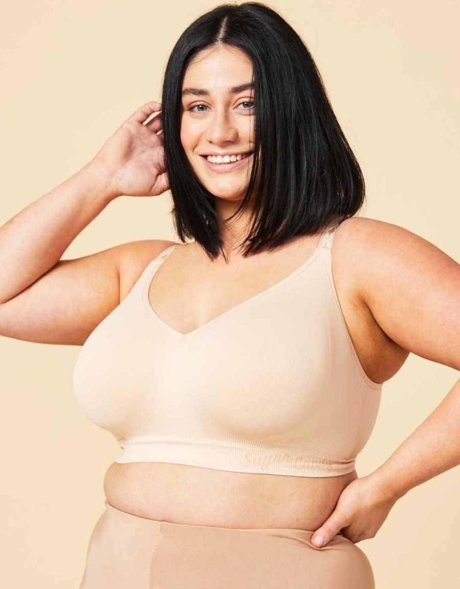 Sugar Candy Sugar Candy Basic Bralette Beige New