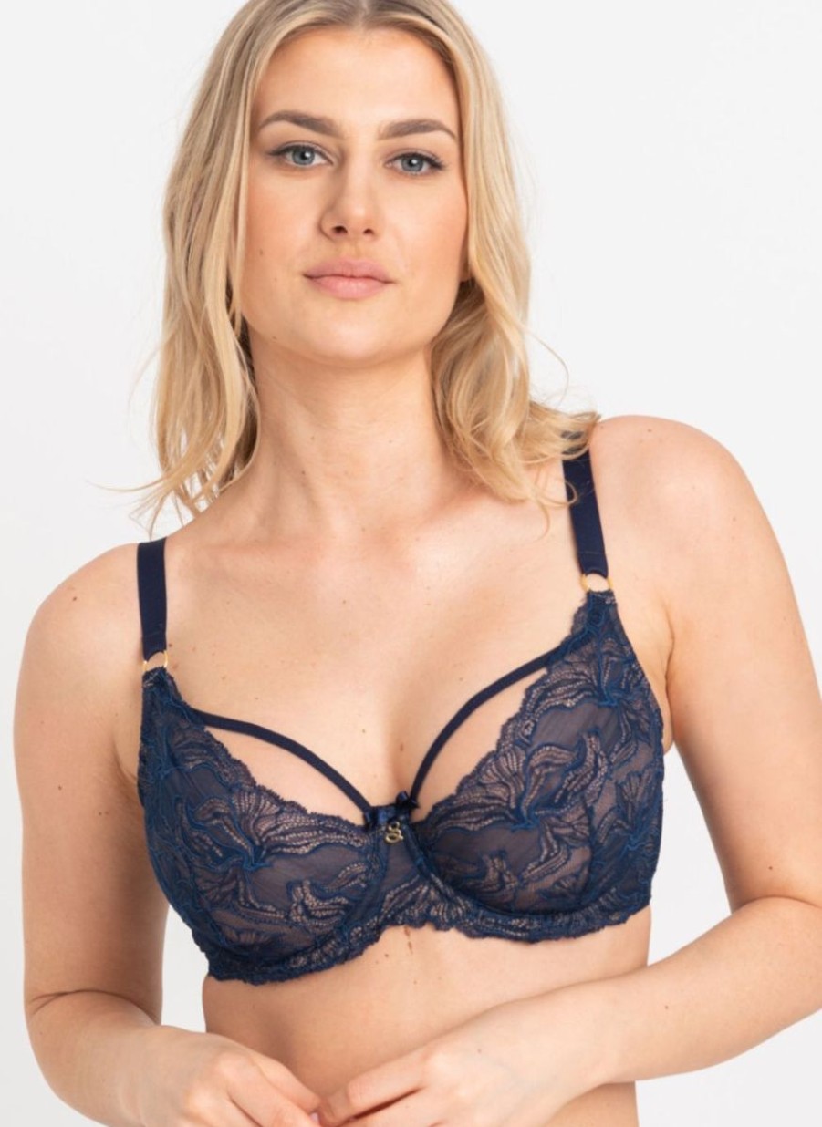 Samanta Samanta Nyks Soft Balcony Bra Sapphire New