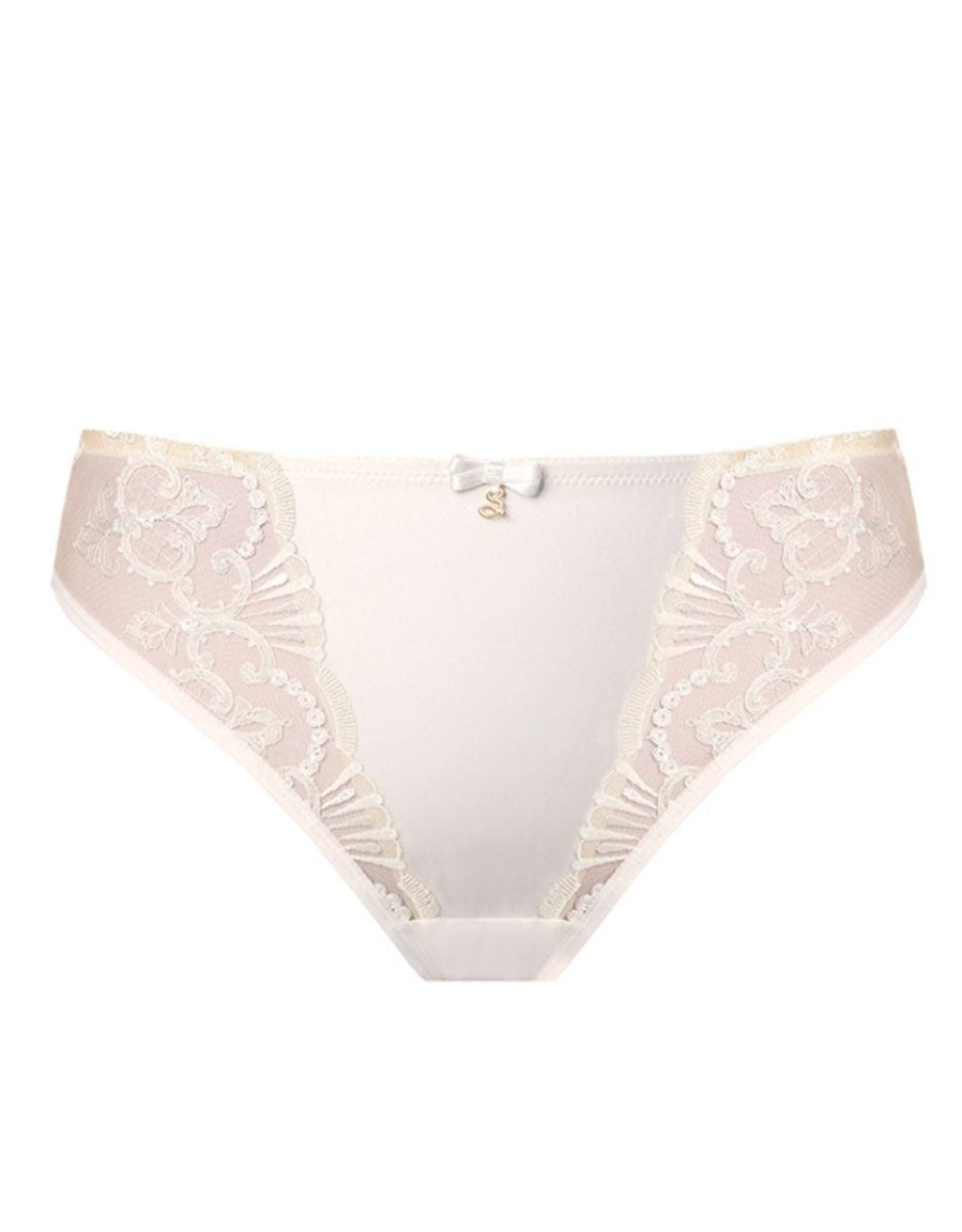 Samanta Samanta Perla Thong Ivory Best