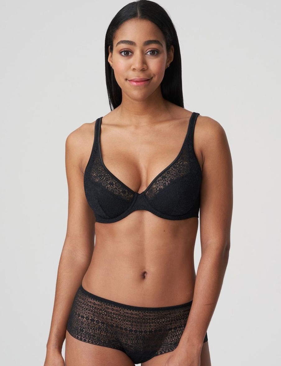 Prima Donna Twist Prima Donna Twist Epirus Half Padded Plunge Bra Black Clearance