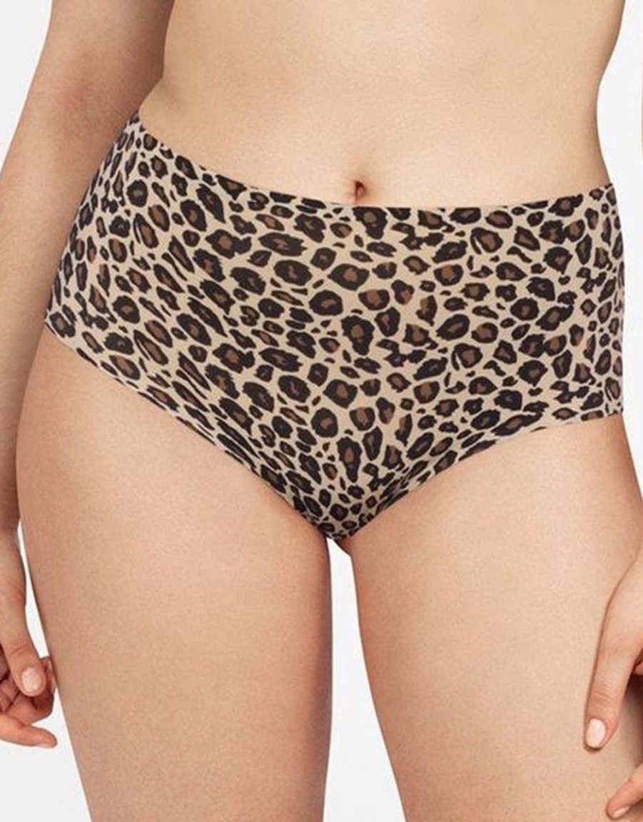 Chantelle Chantelle Soft Stretch One Size High Waist Brief Animal Print Clearance