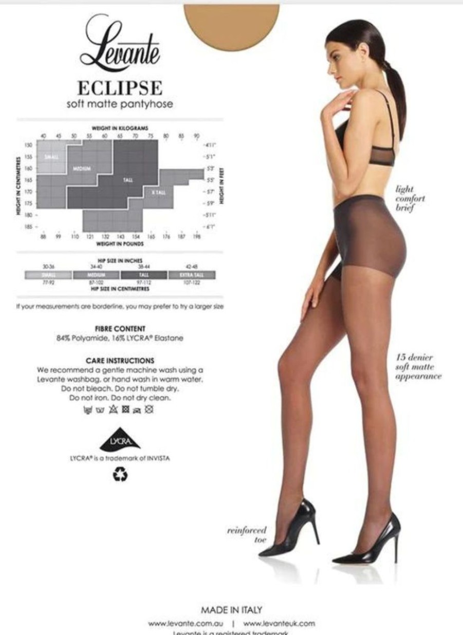 Levante Levante Eclipse Pantyhose 15 Denier Naturel New