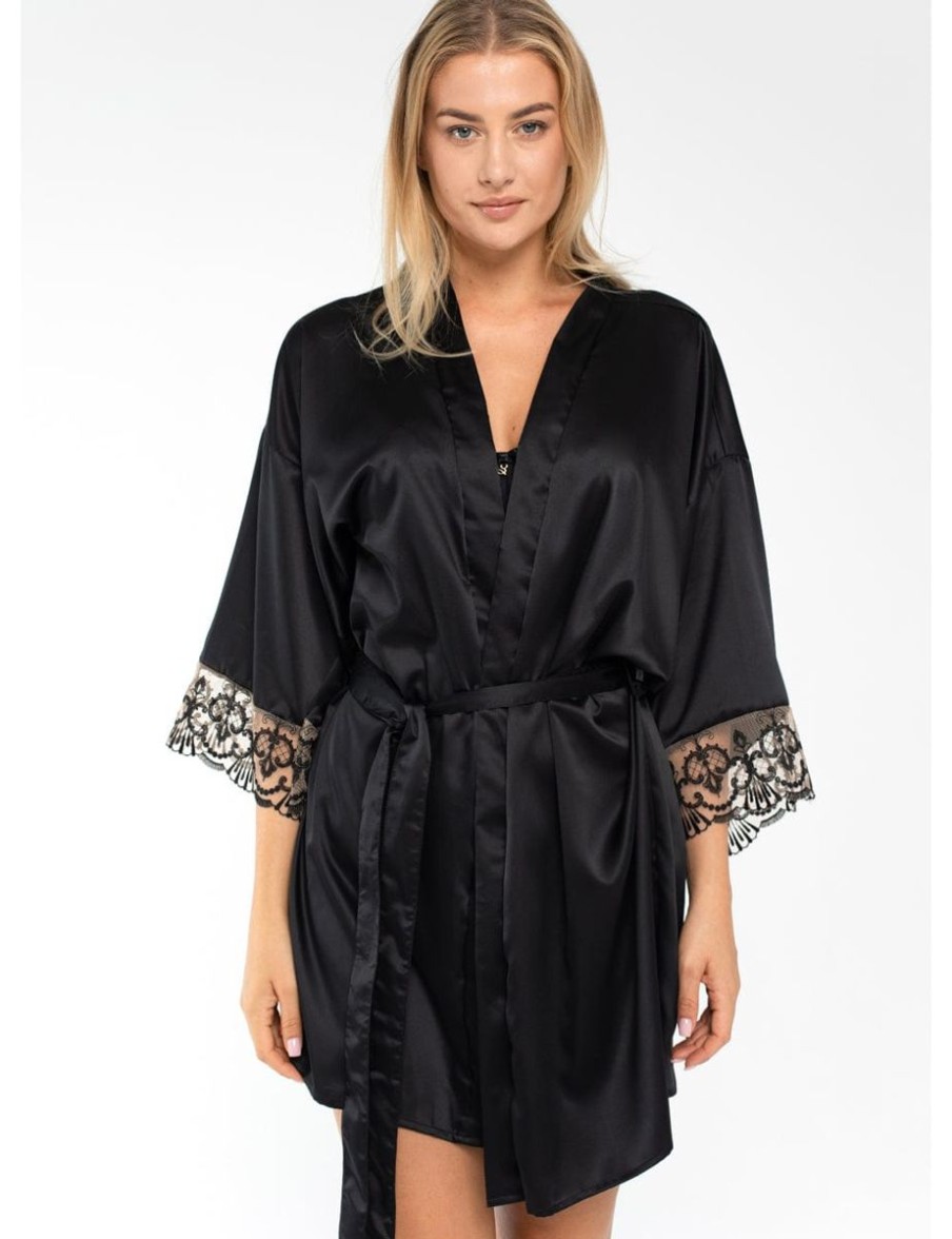 Samanta Samanta Perla Kimono Black Wholesale