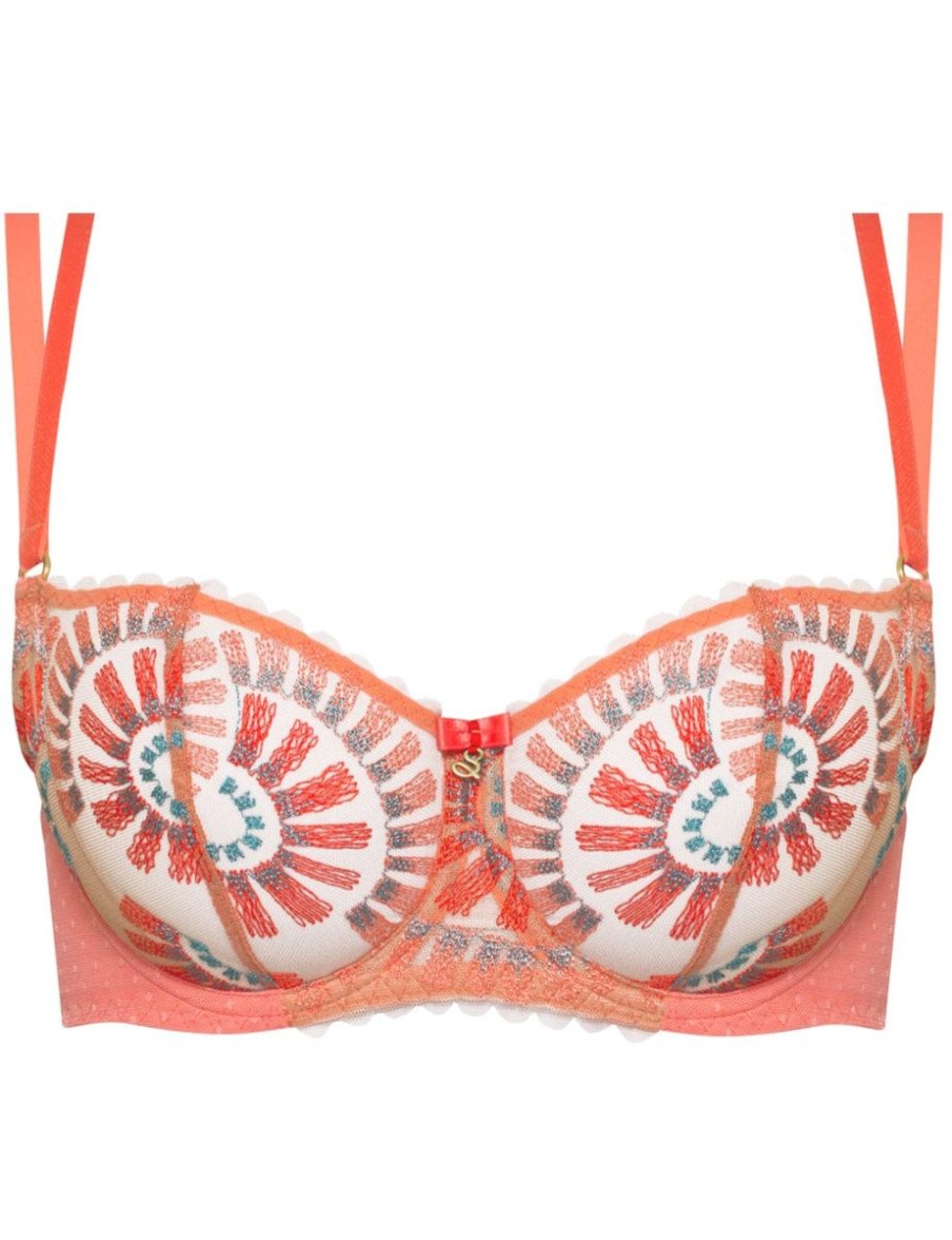 Samanta Samanta Nova Soft Half Cup Bra Coral New