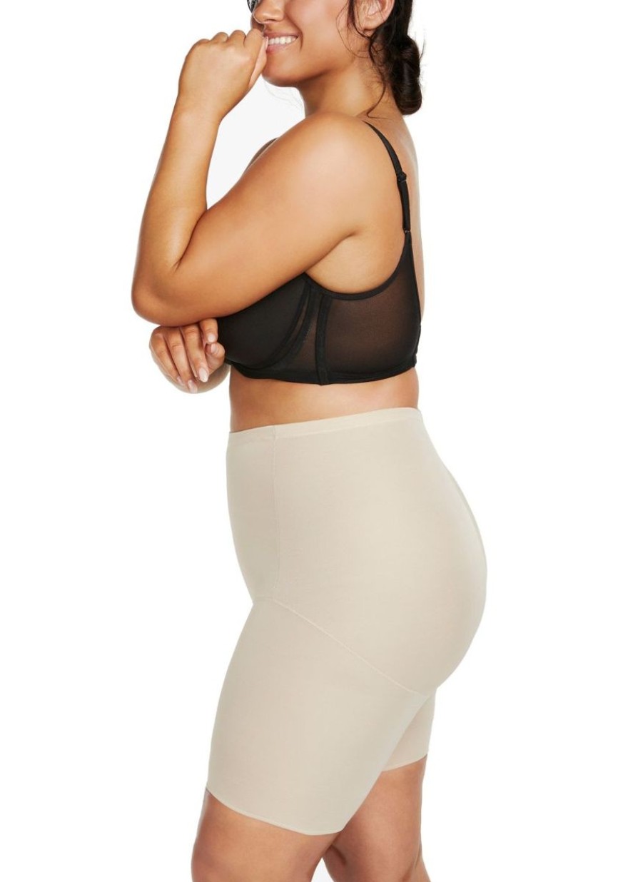 Naomi & Nicole Naomi & Nicole Unbelievable Comfort Plus Size High Waist Thigh Shaper Warm Beige New