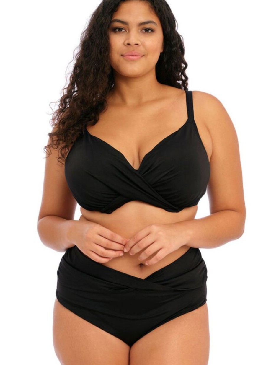 Elomi Elomi Magnetic Wrap Plunge Bikini Top Black Best