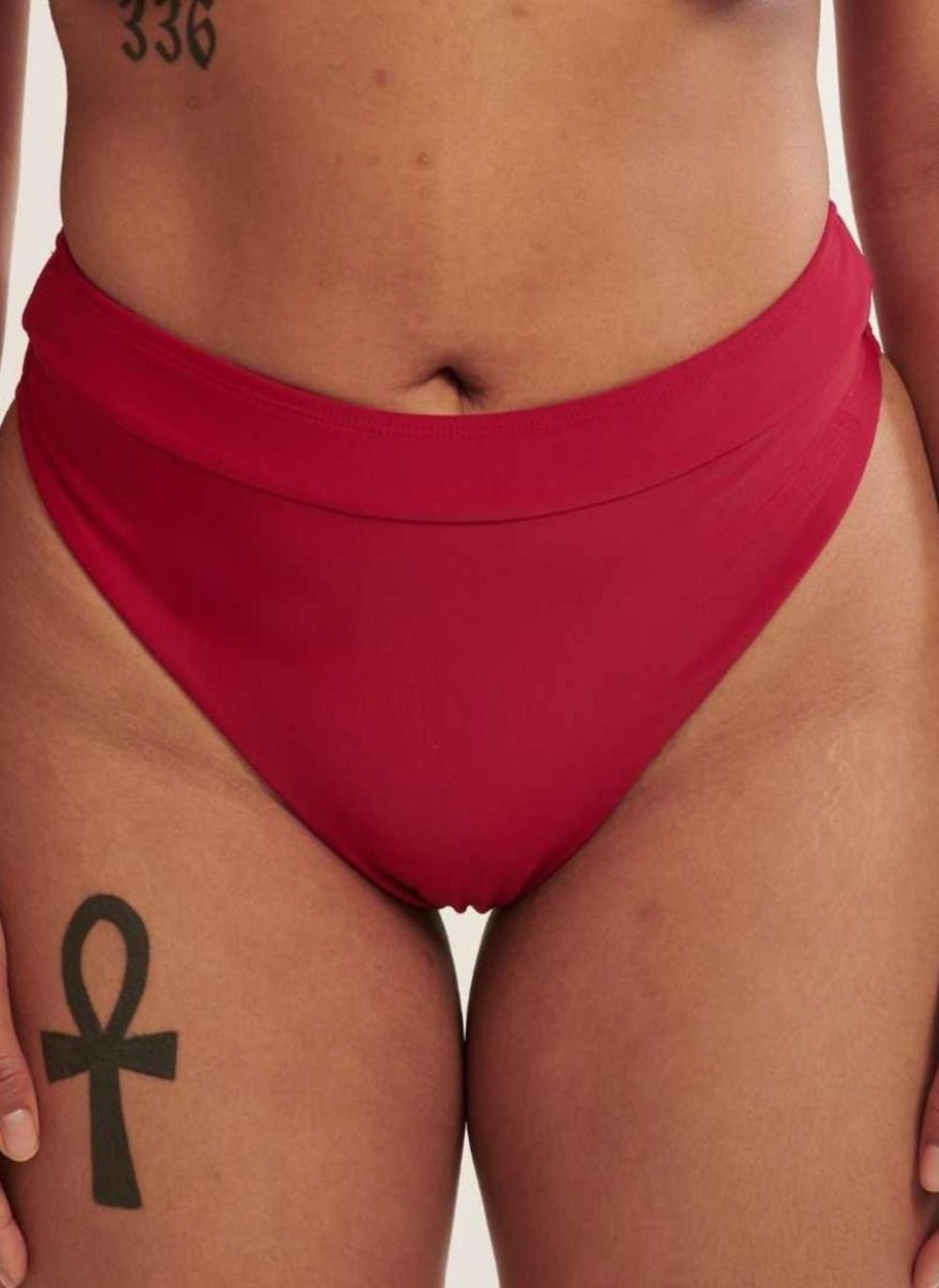 RAQ Raq High Leg High Waist Brief Lipstick New