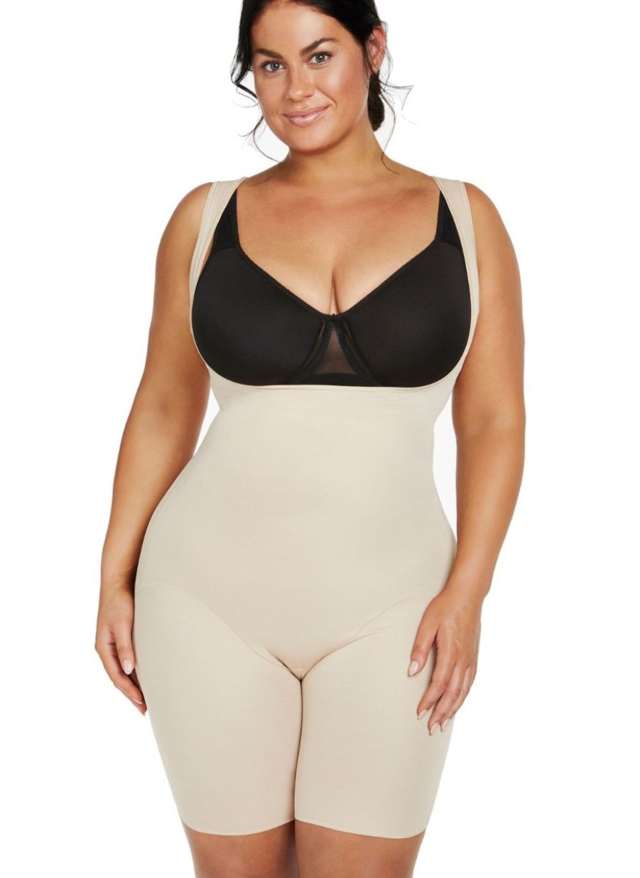 Naomi & Nicole Naomi & Nicole Unbelievable Comfort Plus Size Torsette Full Body Shaper Warm Beige Wholesale