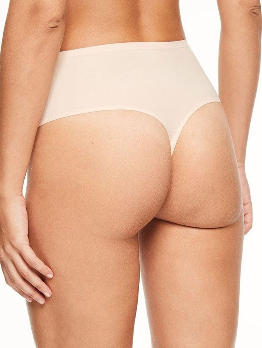 Chantelle Chantelle Soft Stretch High Waist Thong Nude New