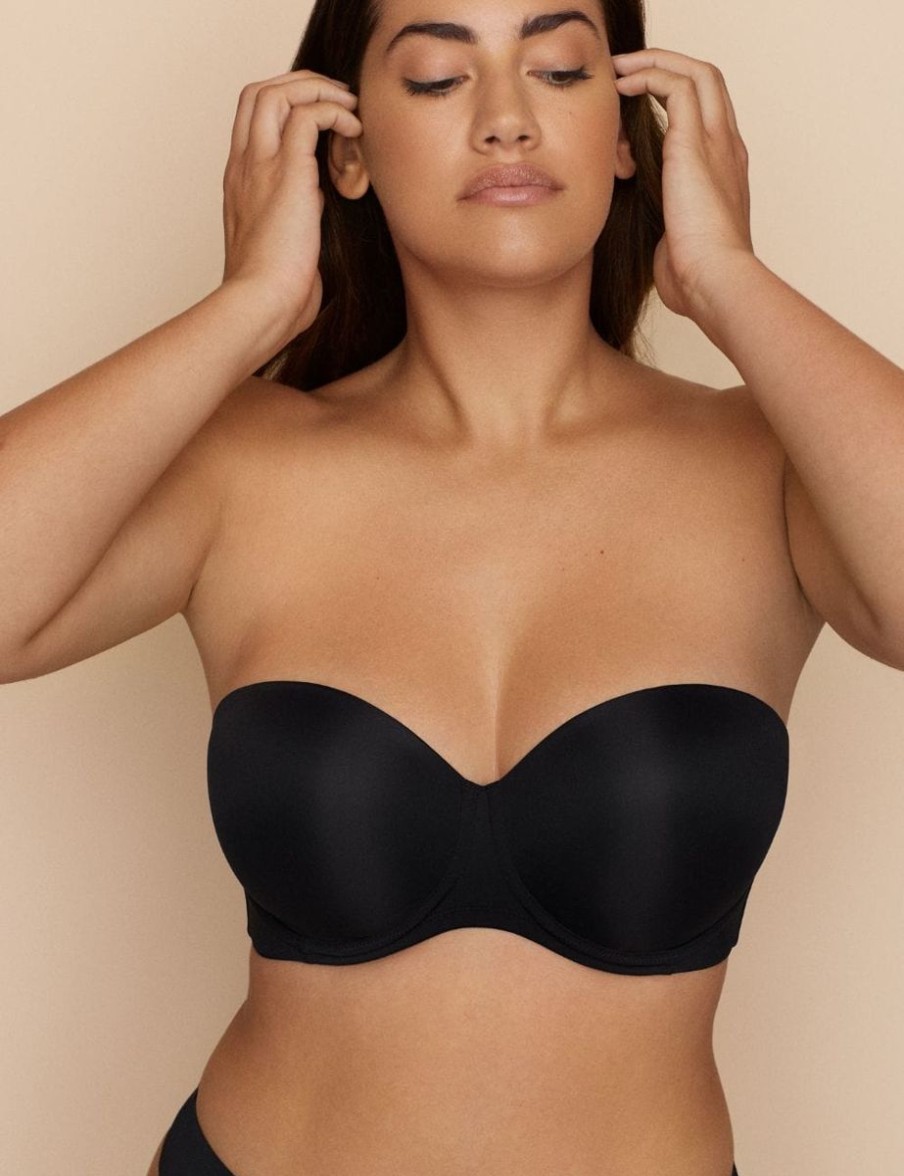 Prima Donna Prima Donna Figuras Padded Strapless Bra Charcoal Clearance