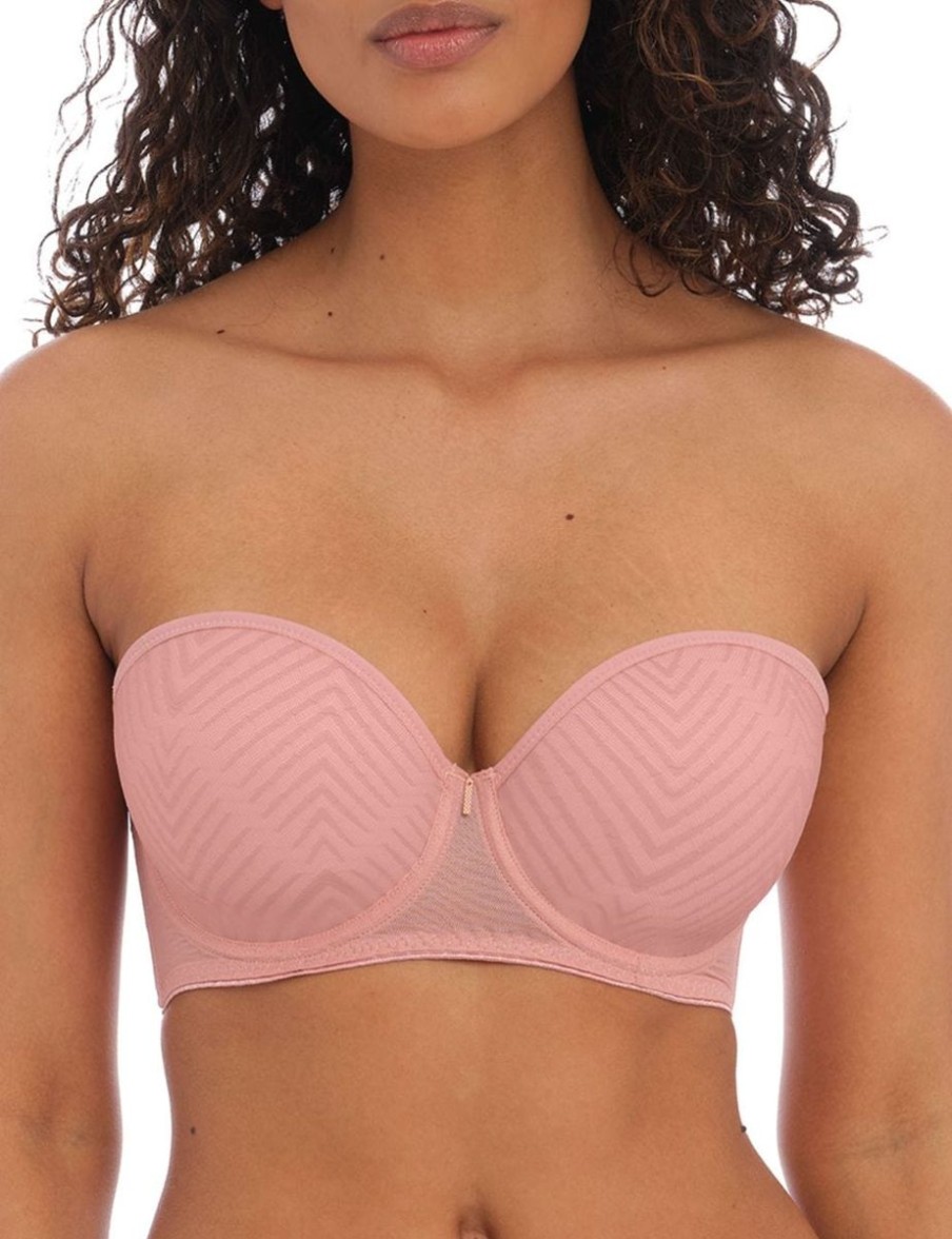 Freya Freya Tailored Uw Moulded Strapless Bra Ash Rose New