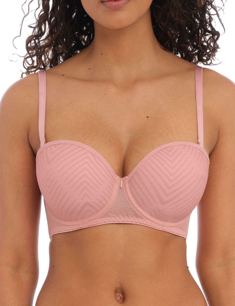 Freya Freya Tailored Uw Moulded Strapless Bra Ash Rose New