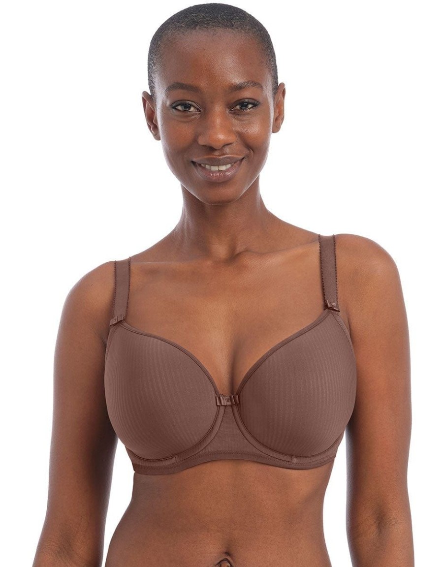 Freya Freya Idol Moulded Balcony T-Shirt Bra Coffee Roast New