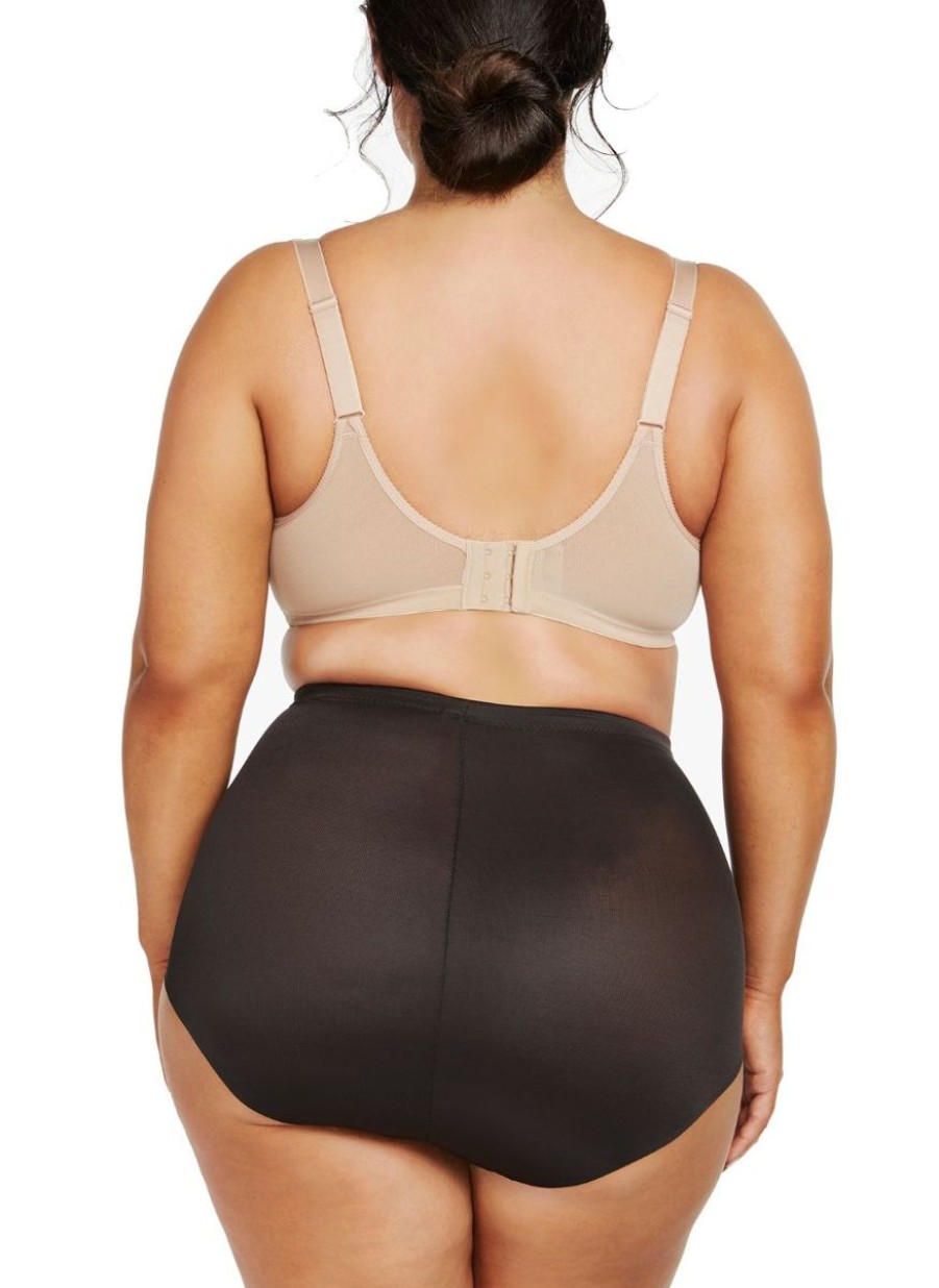 Naomi & Nicole Naomi & Nicole Unbelievable Comfort Plus Size High Waist Shaping Brief Black New