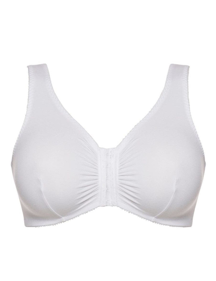 Ulla Ulla Front Clasp Wirefree Bra White Wholesale