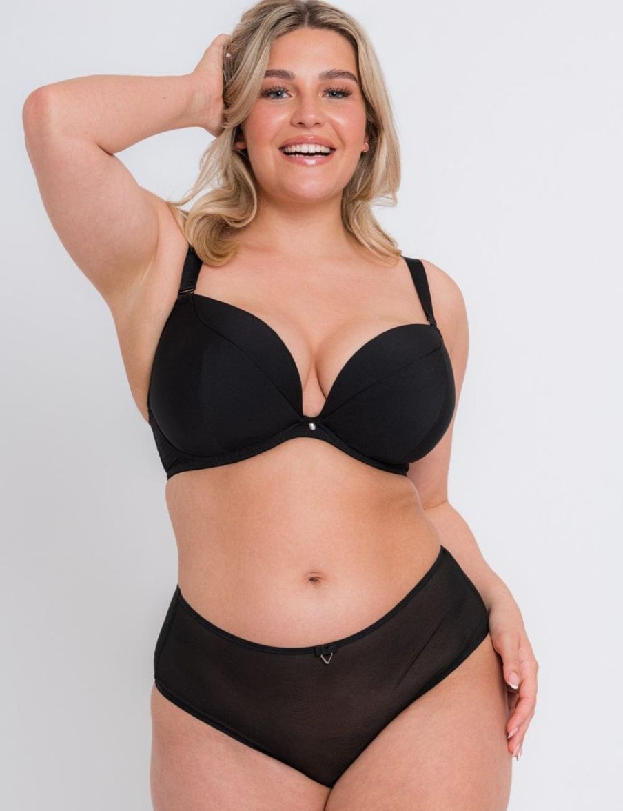 Curvy Kate Curvy Kate Superplunge Multiway Padded Plunge Bra Black New