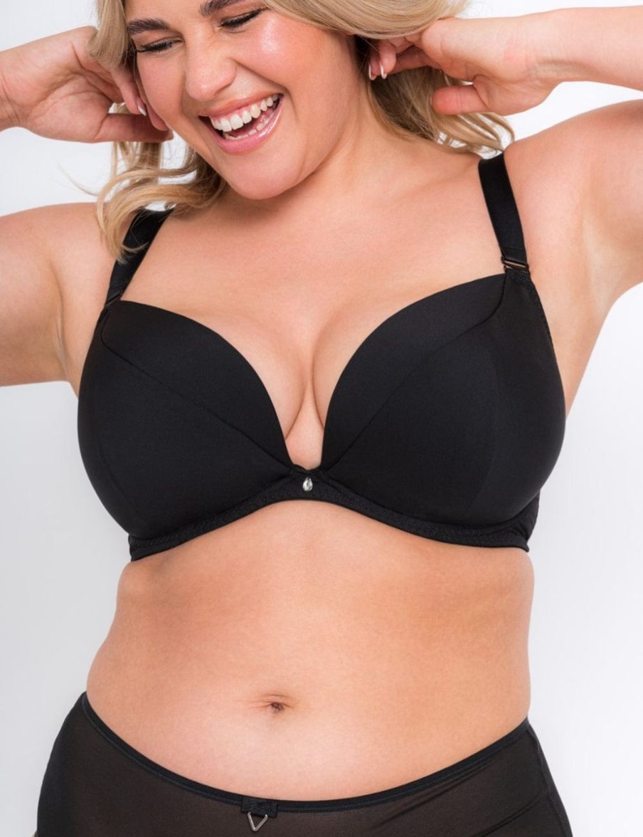 Curvy Kate Curvy Kate Superplunge Multiway Padded Plunge Bra Black New