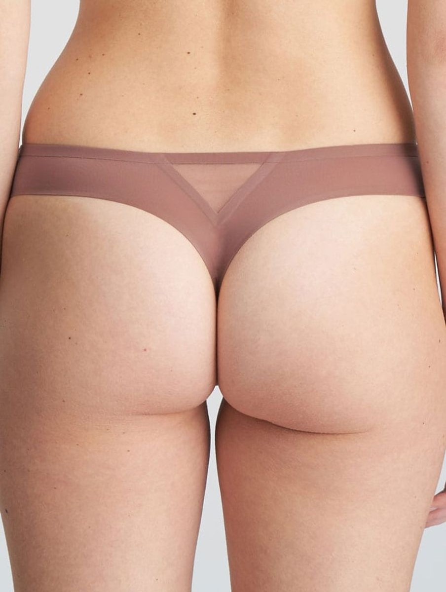 Marie Jo LAventure Marie Jo Laventure Louie Thong Satin Taupe New