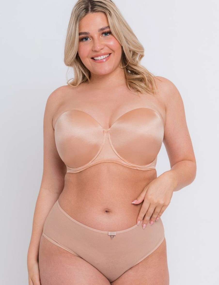 Curvy Kate Curvy Kate Smoothie Strapless Moulded Bra Latte Clearance