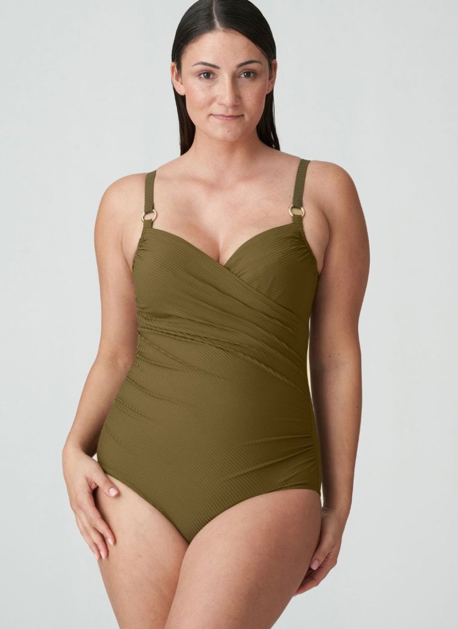 Prima Donna Prima Donna Sahara Control Swimsuit Olive New