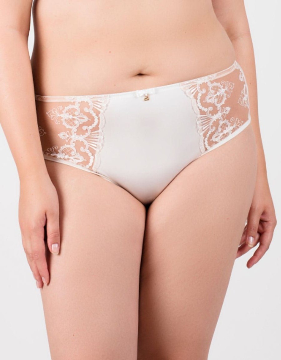 Samanta Samanta Perla Midi Brief Ivory Hot