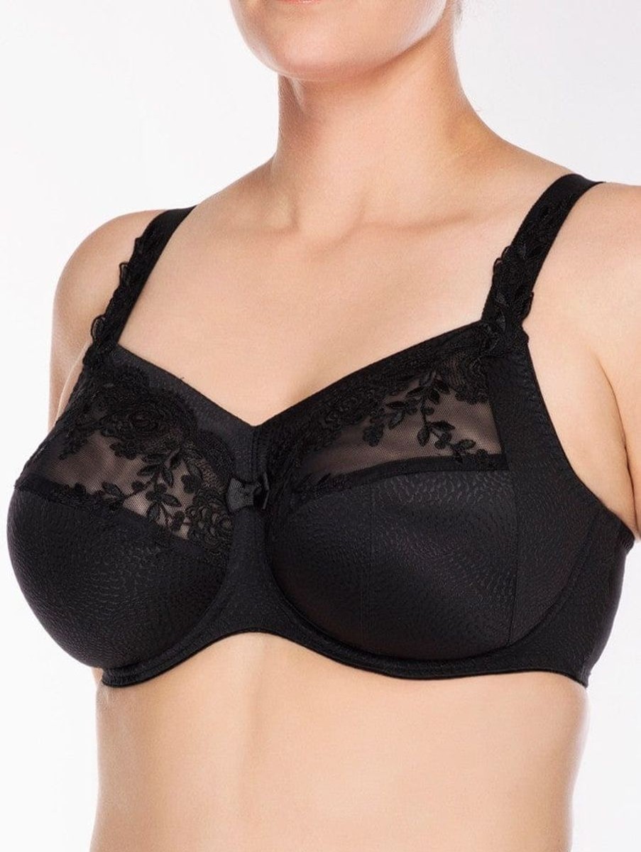 Ulla Ulla Ella Underwired Bra With Panel Black Hot