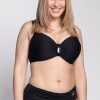 Ulla Ulla St Tropez Padded Underwired Bikini Top Black New