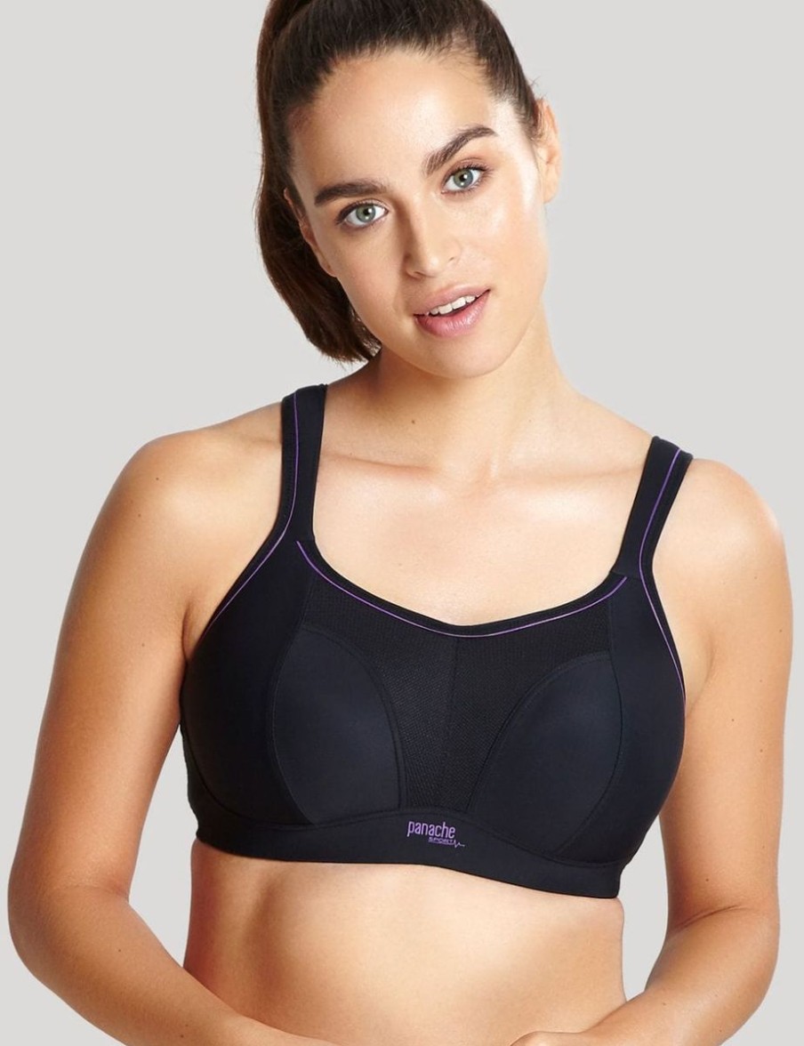 Panache Panache Wirefree Sports Bra Black Hot