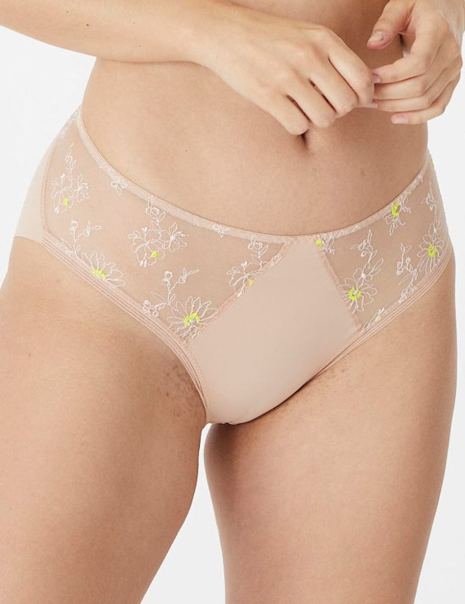 Maison Lejaby Maison Lejaby Sunflowers High Waist Brief Smoky Pink Hot